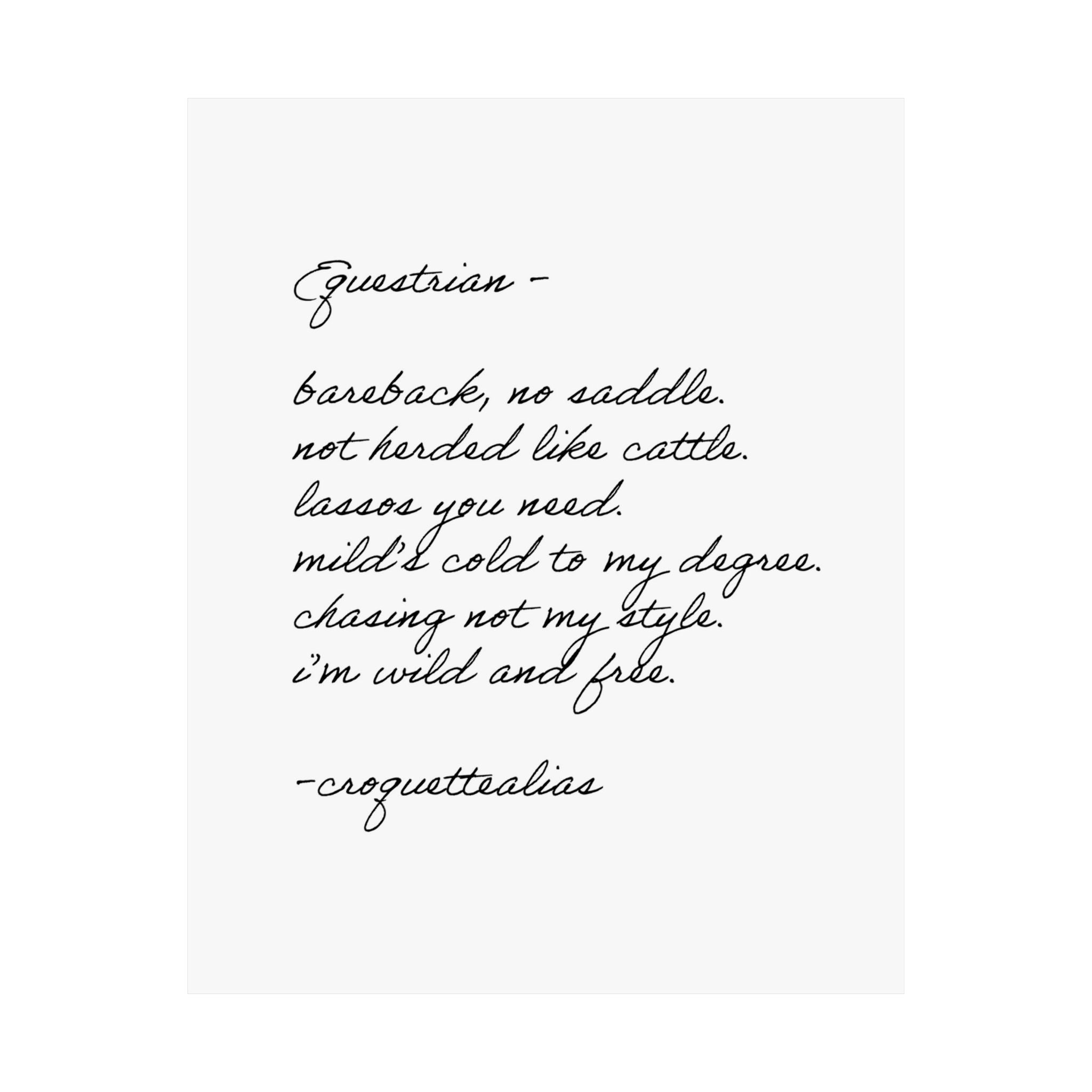 Equestrian Print