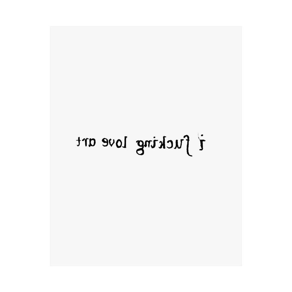 I Love Art Portrait Print