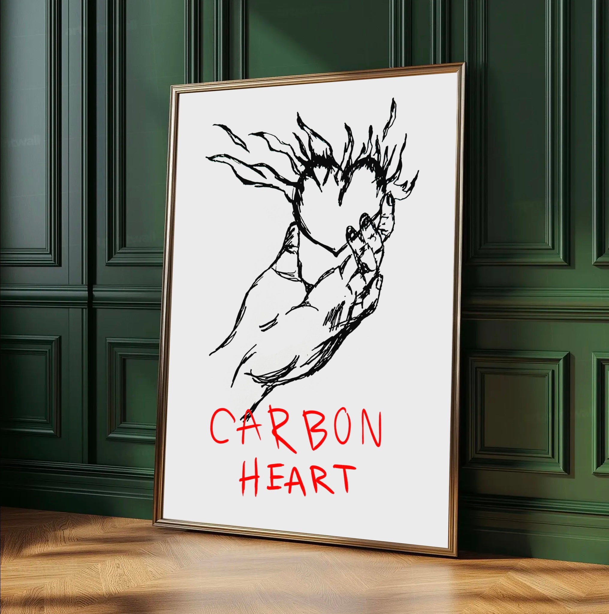 Carbon Heart Print