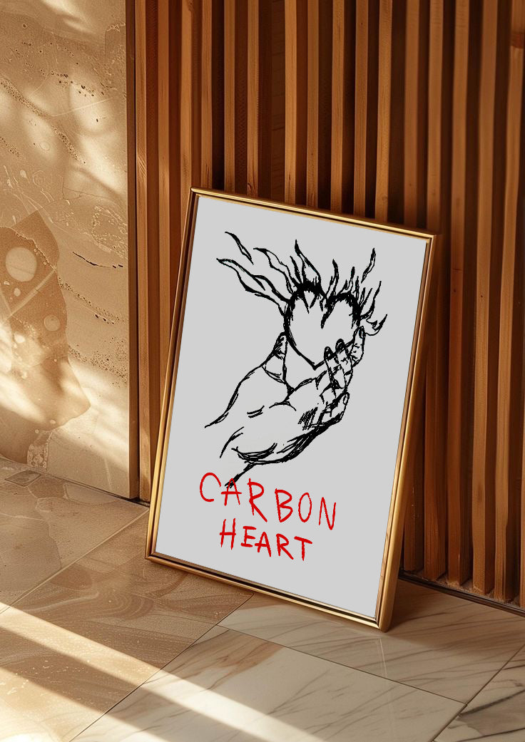 Carbon Heart Print